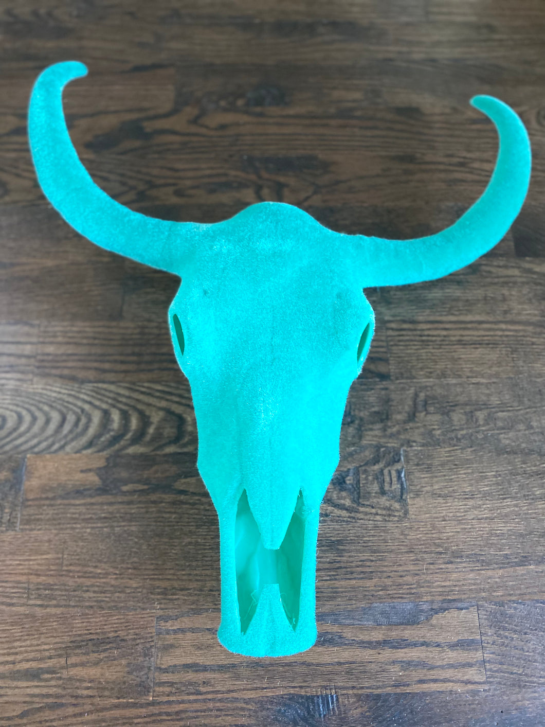 Flocked Longhorn Skull Wallmount